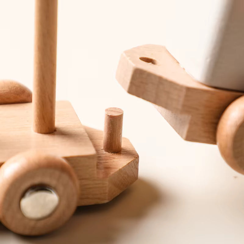 CozyCubz LittleRails Montessori Wooden Train Set