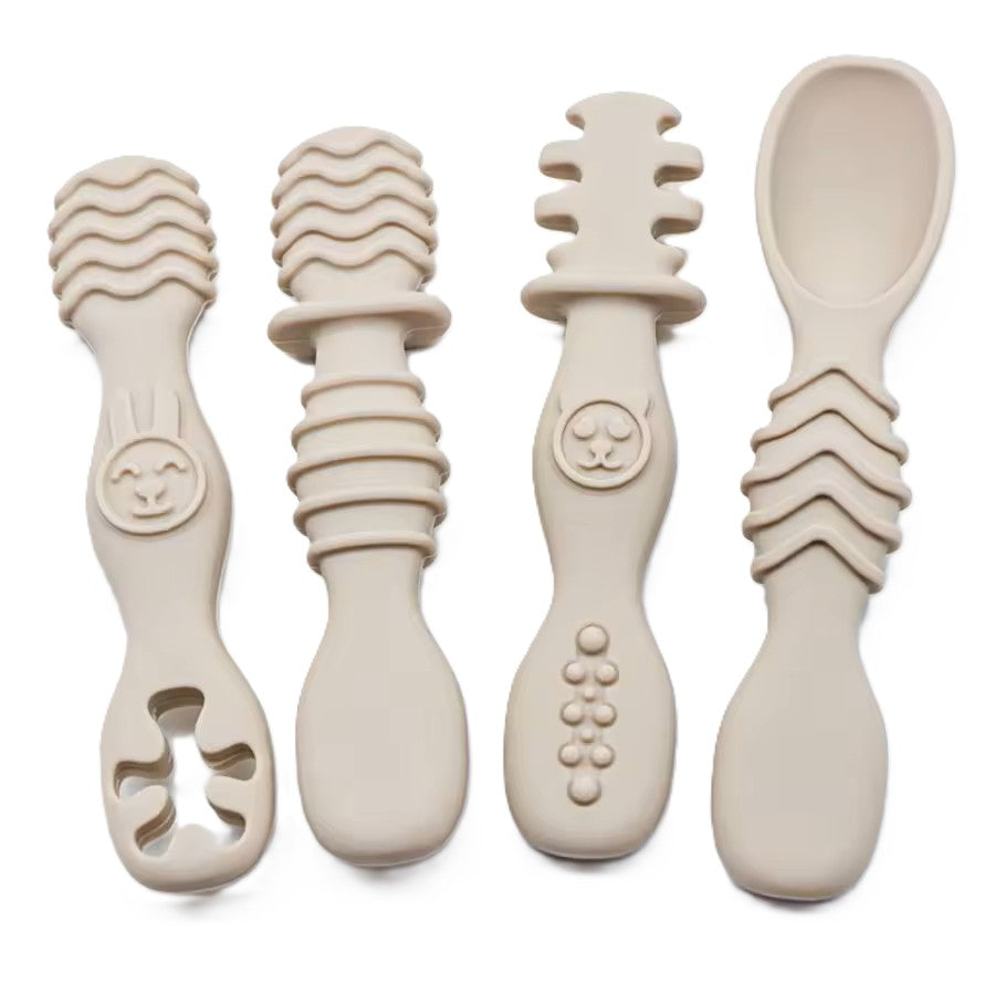 CozyCubz TinyGrip Silicone Spoon & Teether Set