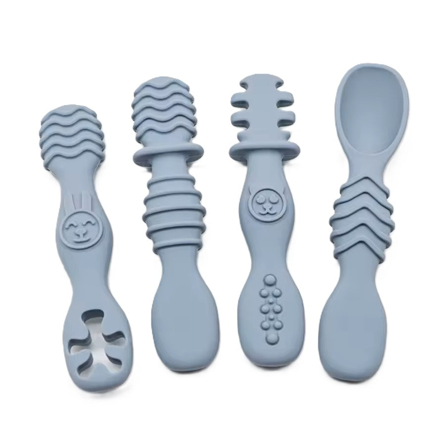 CozyCubz TinyGrip Silicone Spoon & Teether Set
