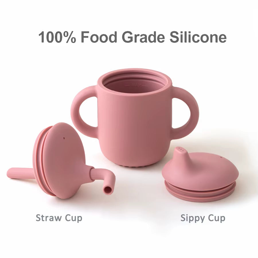 CozyCubz Sip & Grow 3-in-1 Silicone Training Cup