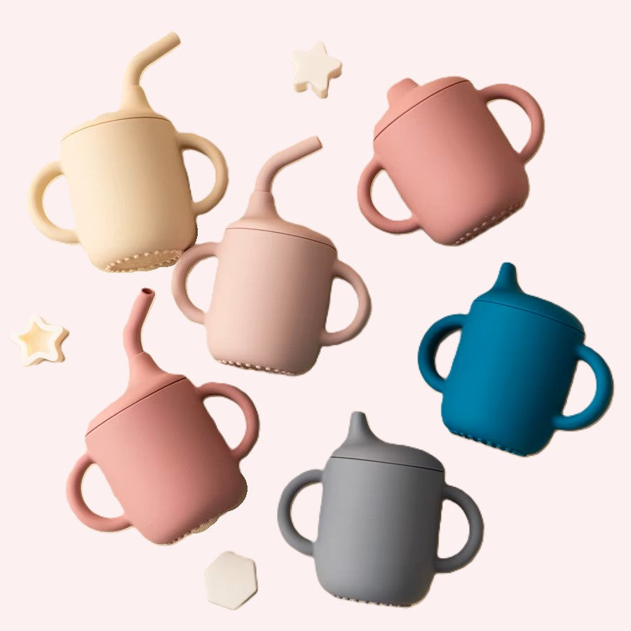 CozyCubz Sip & Grow 3-in-1 Silicone Training Cup